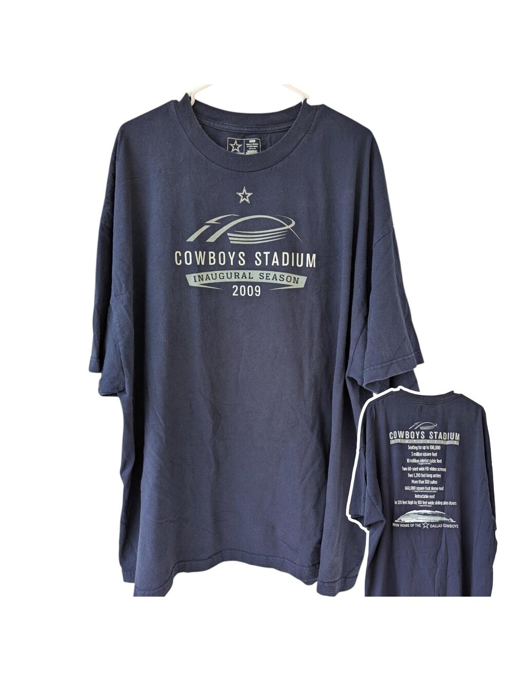 Vintage Y2K Dallas Cowboys Inaugural Season Shirt Mens 2XL Jerry's World 28x32.5